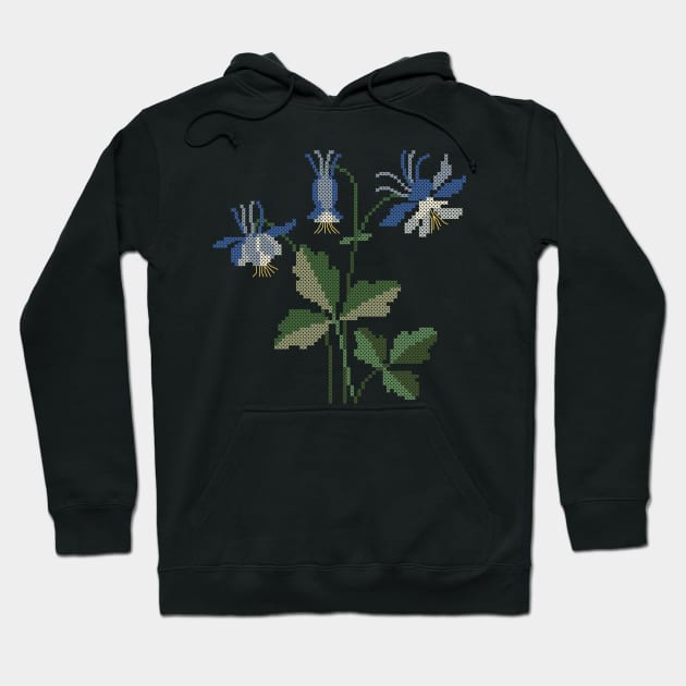 Colorado State Flower Blue Columbine Hoodie by inotyler